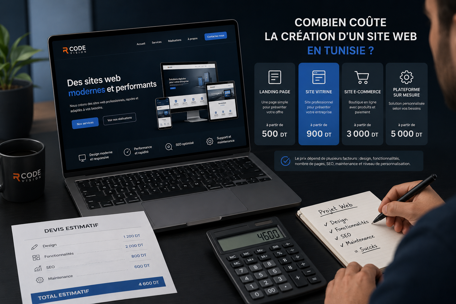 Combien coûte la création d’un site web en Tunisie ?